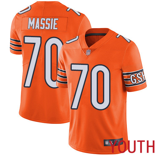 Chicago Bears Limited Orange Youth Bobby Massie Alternate Jersey NFL Football #70 Vapor Untouchable->chicago bears->NFL Jersey
